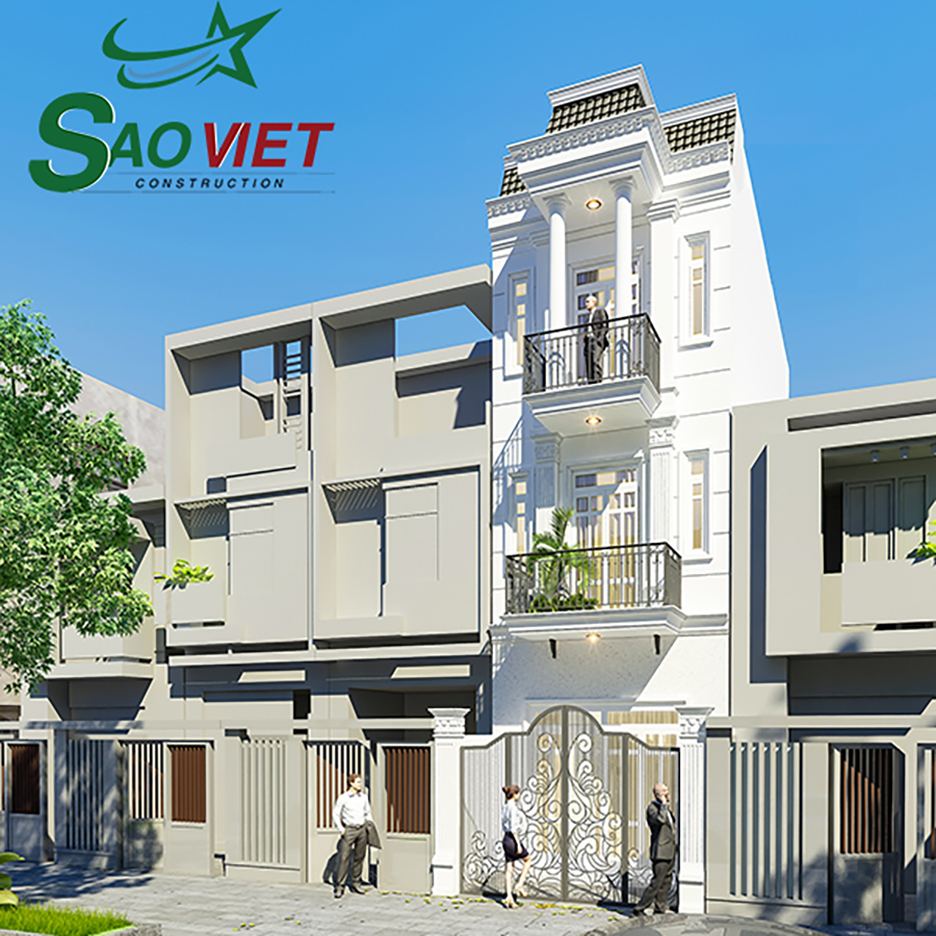 Mẫu thiết kế nhà phố bán cổ điển quận 12 – Xây Dựng 05